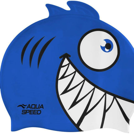 Aqua Speed Piranha Silicone Swimming Cap for Children