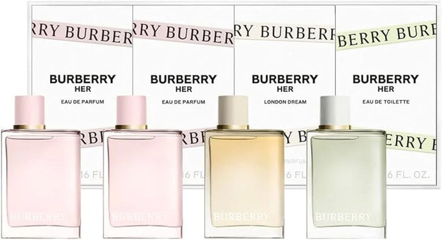 BURBERRY HER 4 PIECE MINI SET EACH 5ML