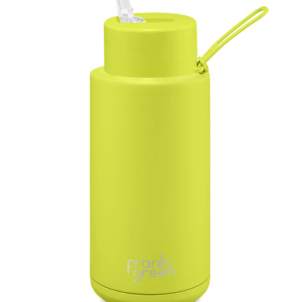FRANK GREEN Ceramic Reusable Bottle with Push Button Lid 1 Litre