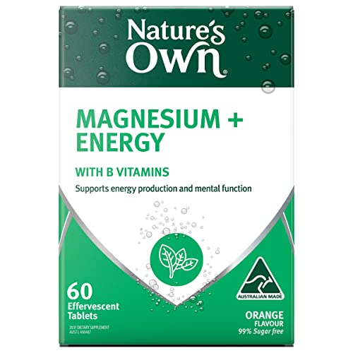 Nature'S Own Magnesium Energy Effervescent With B Vitamins Supplement Orange Flavour 60 Tablets