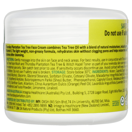 Thursday Plantation Tea Tree Face Cream 65g - OhYouLuckyDuck.com.au
