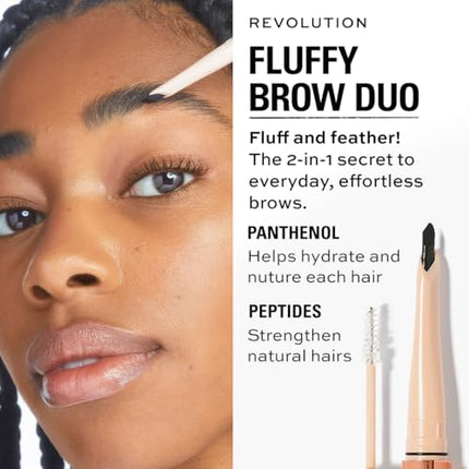 Revolution Beauty Fluffy Brow Duo Ash Brown 2.6G