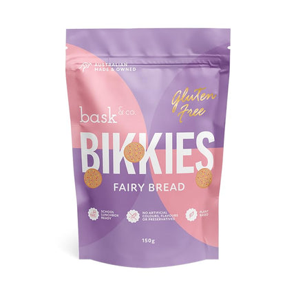 Bask & Co Gluten Free Fairy Bread Bikkies 150G