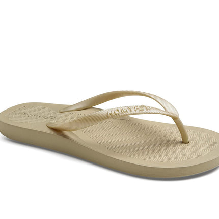 Homyped Sandy Womens Comfortable Thongs Gold Size 10