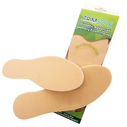 Trimsole Diabetic Memory Foam Insoles Unisex for Comfort and Support