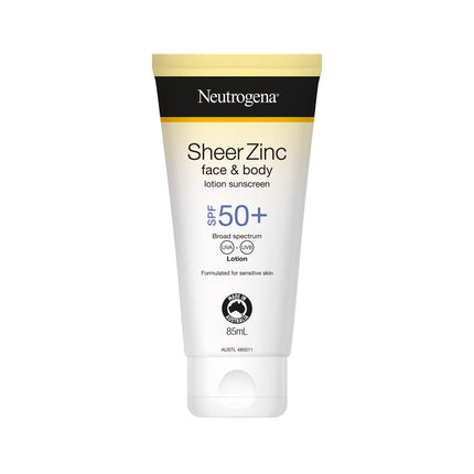 Neutrogena Sheer Zinc Sunscreen Body Lotion SPF 50+ 85ML