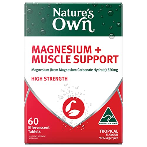 Nature'S Own Magnesium And Muscle Support Effervescent Vitamin Supplement Tropical Flavour 60 Tablets
