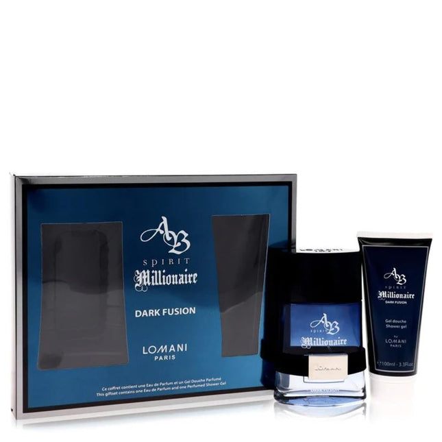 Lomani AB Spirit Millionaire Dark Fusion Eau de Parfum Spray and Shower Gel Set