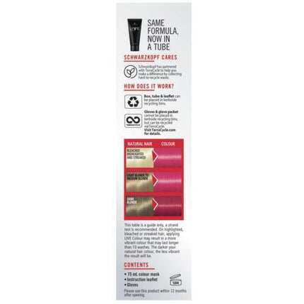 Schwarzkopf Live Colour Ultra Brights Watermelon Burst 75ml - OhYouLuckyDuck.com.au