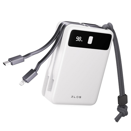 ZLOS 20000mAh Power Bank 22.5W with Builtin Cables