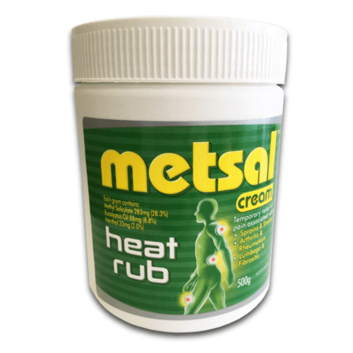 METSAL HEAT RUB CREAM 500G - OhYouLuckyDuck.com.au