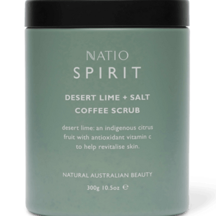 Natio Spirit Desert Lime Plus Salt Coffee Scrub 300g - OhYouLuckyDuck.com.au