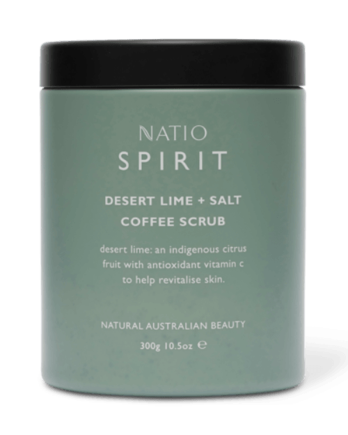 Natio Spirit Desert Lime Plus Salt Coffee Scrub 300g - OhYouLuckyDuck.com.au