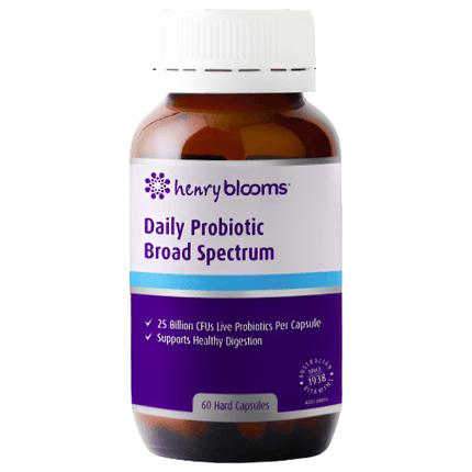 Henry Blooms Daily Probiotic Broad Spectrum 60 Capsules - OhYouLuckyDuck.com.au