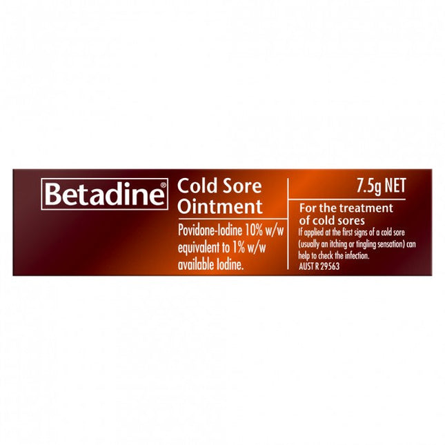 Betadine Cold Sore Ointment 7.5g - OhYouLuckyDuck.com.au