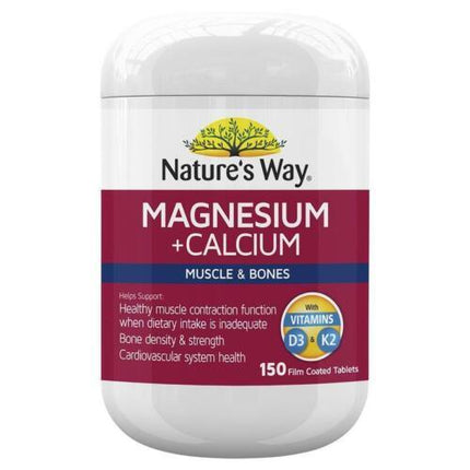 Natures Way Magnesium Plus Calcium 150 Tablets - OhYouLuckyDuck.com.au
