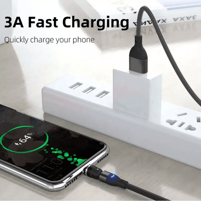 540 Degree Rotation 3-in-1 Magnetic Charging Cable (1m) - 2pcs - OhYouLuckyDuck.com.au