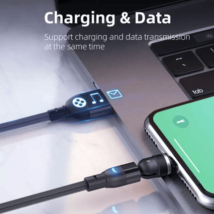 540 Degree Rotation 3-in-1 Magnetic Charging Cable (2m) - OhYouLuckyDuck.com.au