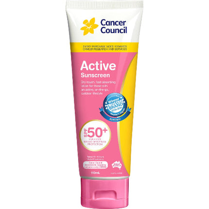 Cancer Council Active Pink Sunscreen SPF 50 Plus 110ml
