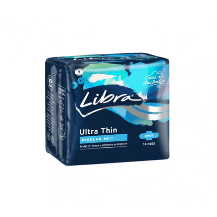 Libra Ultra Thins Pads Regular Wings 14 - OhYouLuckyDuck.com.au
