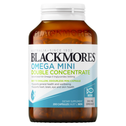 Blackmores Omega Double Concentrate Fish Oil 200 Capsules - OhYouLuckyDuck.com.au