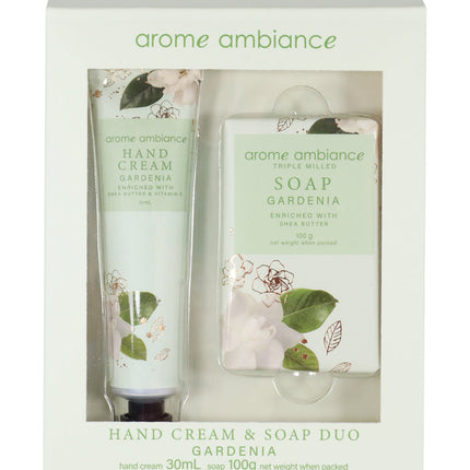 Arome Ambiance Floral Glimmer Gardenia Hand Wash and Hand Cream Duo Set 2 x 500ML