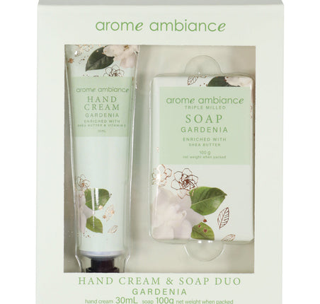 Arome Ambiance Floral Glimmer Gardenia Hand Wash and Hand Cream Duo Set 2 x 500ML