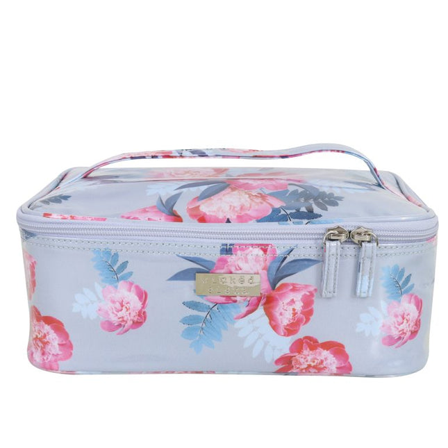 Wicked Sista Studio Peony Blooms Medium Beauty Case Cosmetic Travel Bag 28 X 18 Cm