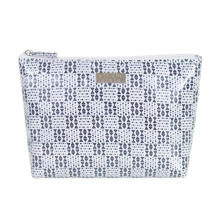 Wicked Sista Geometric Black & White Medium Soft A-Line Cosmetic Bag
