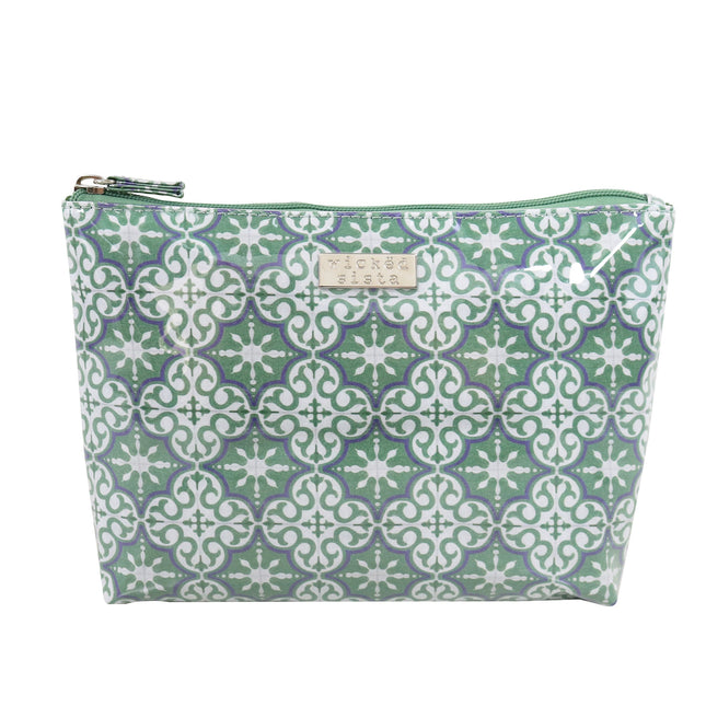 Wicked Sista Moroccan Tile Medium Soft A Line Cosmetic Bag