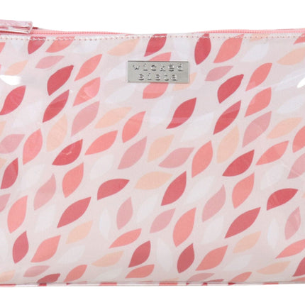 Wicked Sista Coral Leaves Luxe Large Cosmetics Bag
