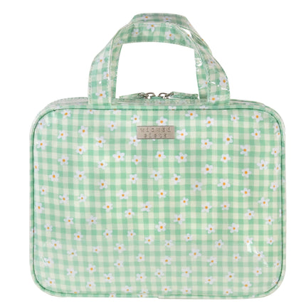 Wicked Sista Gingham Buds Fresh Large Hold All Cosmetic Bag