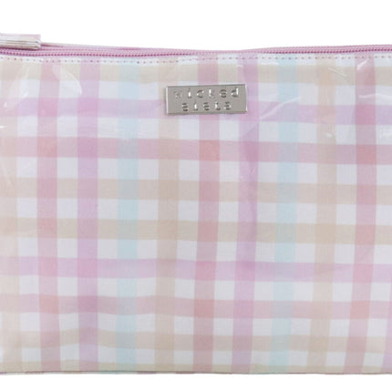 Wicked Sista Pastel Gingham Luxe Large Cosmetic Bag