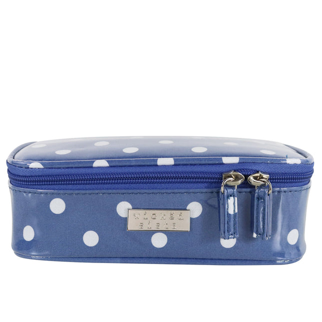 Wicked Sista Denim Polka Dot Rectangle Brush Bag 21.5cm X 11.5cm X 7.5cm