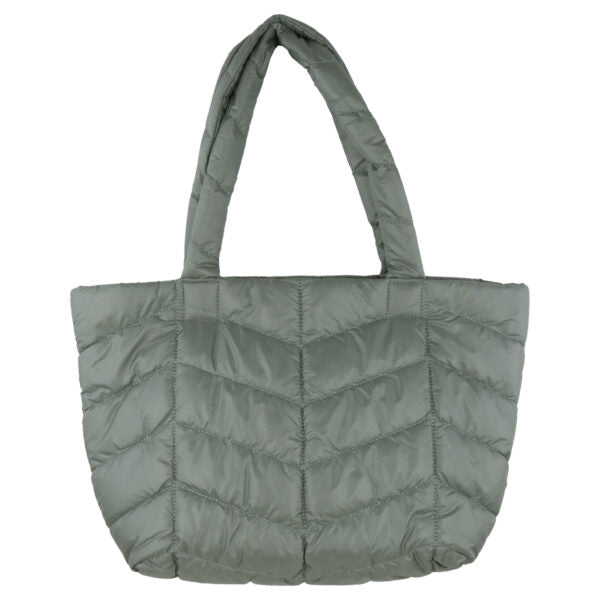 Wicked Sista Quilted Tote Bag in Grey