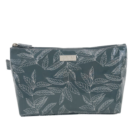 WIcked Sista Leaf Lines Large Luxe Cosmetic Bag for Travel and Makeup Storage