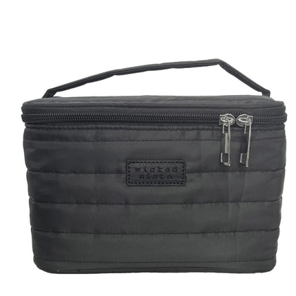 Wicked Sista Black Quilted Small Vanity Case