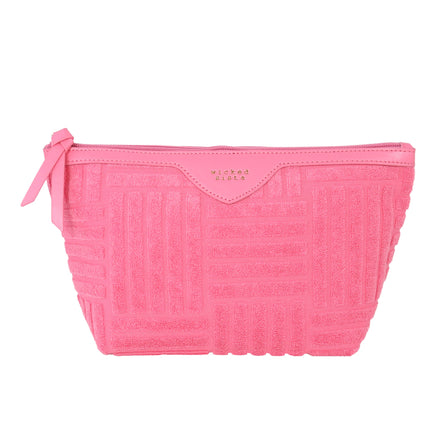 Wicked Sista Terry Tile Small Pouch for Cosmetics and Essentials Pink 18CM x 12CM