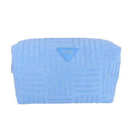 Wicked Sista Sky Blue Terry Tile Duffle Cosmetic Bag