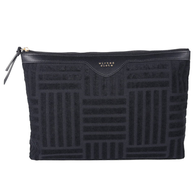 Wicked Sista Terry Tile Extra Large Pouch Black 35CM x 25CM