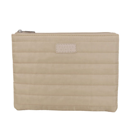 Wicked Sista Cosmetic Bag Beige Makeup and Toiletry Pouch