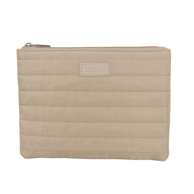 Wicked Sista Cosmetic Bag Beige Makeup and Toiletry Pouch