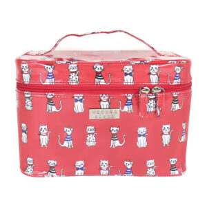 Wicked Sista French Cat Red Small Beauty Case for Cosmetics and Toiletries