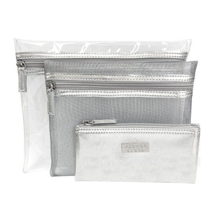 Wicked Sista Jenna Trio Purse Set Silver Purse