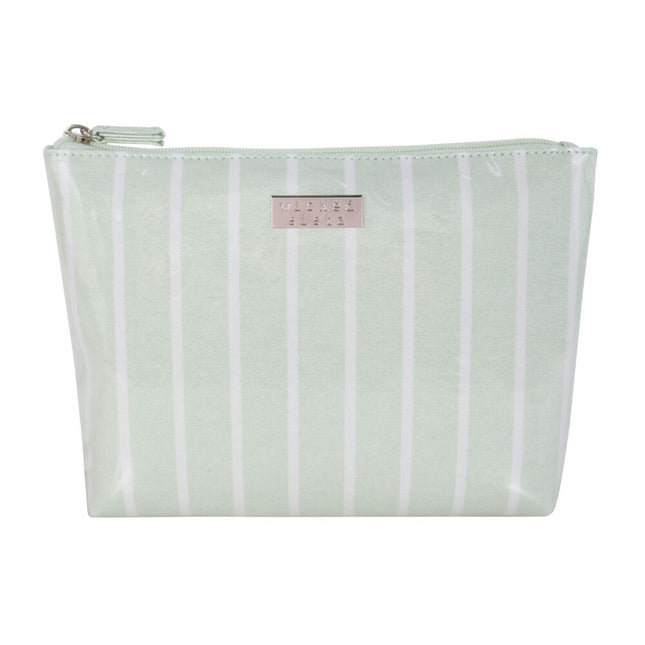 Wicked Sista Pistachio Stripe Medium Soft A Line Cosmetic Bag 23CM x 15CM x 7CM