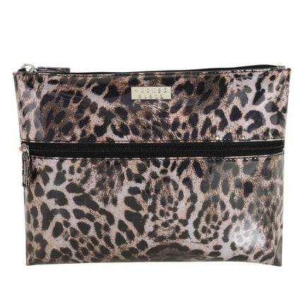 Wicked Sista Classic Leopard Extra Large Flat Double Zipper Bag