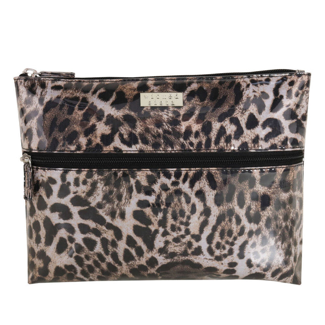 Wicked Sista Classic Leopard Extra Large Flat Double Zipper Bag