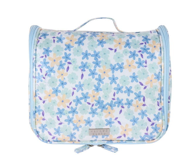 Wicked Sista Lola Blue Floral Travel Bag With Hanging Hook 26CM