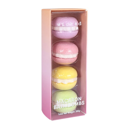 Wicked Sista Colour Rush Macaron Shaped Bath Bombs Set for a Colourful and Fragrant Bath 200G