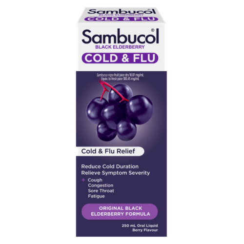 Sambucol Black Elderberry Cold & Flu 250ml - OhYouLuckyDuck.com.au
